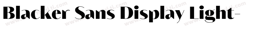 Blacker Sans Display Light字体转换